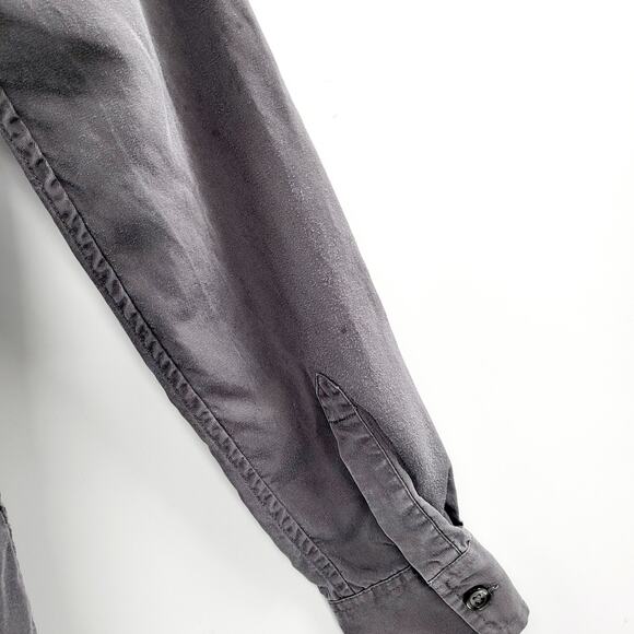 Banana Republic Gray Drapy Collared Long-Sleeve Button-Up Shirt Women's Size XS - Picture 5 of 10